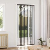  Mrežasta Zavjesa za vrata protiv muha Crna poliester - 110 x 240 cm | shoptok.hr