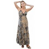 Isla Bonita By Sigris Dolge obleke Dolga Midi Obleka Bež Cene