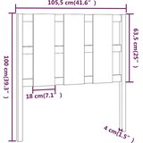  Uzglavlje za krevet boja meda 105,5x4x100 cm masivna borovina | shoptok.hr
