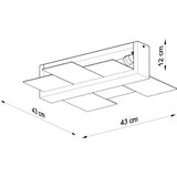  Brilagi - LED stropno svetlo HERA 2xE27/7,5W/230V wenge | Eponuda.com