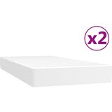  Box spring postelja z vzmetnico bela 200x200 cm umetno usnje, (20723916) | Shoptok.si