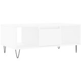  The Living Store Klubska mizica bela 90x50x36,5 cm inženirski les - Klubska Mizica, (21444786) | Shoptok.si