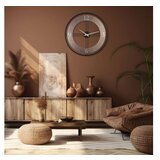 WALLXPERT dekorativni metalni zidni sat metal wall clock silver black u