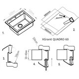 Metalac granitna sudopera xQuardo 60 600x500 Crna | Eponuda.com