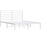  Metalni okvir za krevet s uzglavljem bijeli 120x200 cm | shoptok.hr