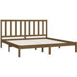  Posteljni okvir medeno rjav iz trdne borovine 200x200 cm, (20647144) | Shoptok.si