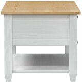  Klubska miza s predalom Bela 85 x 50 x 45 cm Masivno borovo les, (5000295376) | Shoptok.si