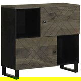  Komoda crna 80x33x75 cm Puno drvo Mango | shoptok.hr