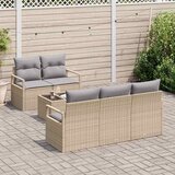  Set sofe s jastukom 6 pcs Bež i siva poliratan | shoptok.hr