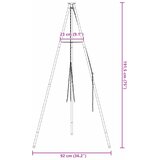  Tripod za logorsku vatru Crna 92 x 92 x 191,5 cm Čelik | shoptok.hr