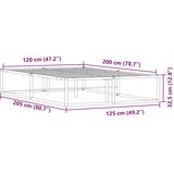  Okvir kreveta bez madraca Bijeli 120x200 cm Metalni | Eponuda.com
