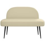 Oblikovana klupa s naslonjačem Krem 110 x 60 x 76 cm | Eponuda.com
