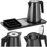 Royal Catering hotelski set za dobrodošlico, električni grelnik vode s pladnjem, 1,2 l, 1800 w, črn, (21618099) Cene