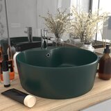 vidaXL Razkošen umivalnik mat temno zelen 36x13 cm keramičen Cene