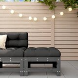 Maison Chic Vrtni stolček - Vrtni stoli za noge z blazino siva trdna borovina JS1046, (21878266) | Shoptok.si