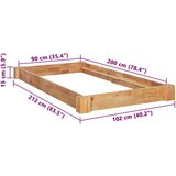 vidaXL Okvir za krevet od masivne hrastovine 90 x 200 cm | shoptok.hr