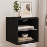 The Living Store Stenske TV omarice z LED lučkami 2 kosa črne 30x28,5x30 cm - TV Stenska Omarica, (21670922) | Shoptok.si
