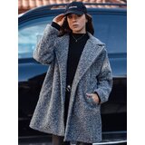 DStreet Płaszcz damski oversize FLUFFEA typu baranek grafitowy | ePonuda.com