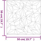  Zidne panele 24 pcs Crna 50 x 50 cm XPS pjena | shoptok.hr