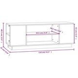 TV ormarić bijeli 110 x 35 x 40,5 cm od masivne borovine | shoptok.hr