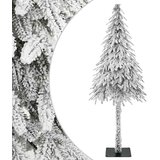 vidaXL Umjetno božićno drvce Bijelo 58 x 58 x 120 cm Plastika i metal | shoptok.hr