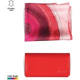 PRINC LEATHER Ženski poklon set ešarpa i novčanik, Crveni Cene