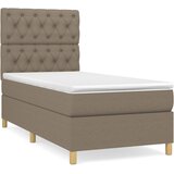  Krevet s oprugama i madracem smeđesivi 80x200 cm od tkanine | shoptok.hr