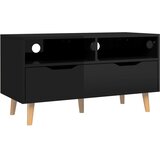 The Living Store ormarić visoki sjaj crni 90 x 40 x 48,5 cm konstruirano drvo | shoptok.hr