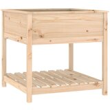 Maison Chic Visoka greda - Greda - Cvetlični Lonec s polico 82,5x82,5x81 cm trdna borovina, (21788798) Cene