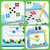 Woopie Montessori magnetna ploča za djecu MagPad, plavi dinosaur Slike