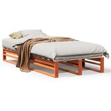 Furnova Posteljni okvir brez vzmetnice voščeno rjav 90x190 cm borovina, (21937806) | Shoptok.si