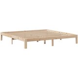 vidaXL Knjižna postelja brez vzmetnice 200x200 cm trdna borovina | Shoptok.si
