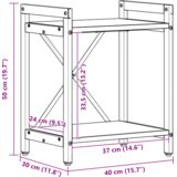 vidaXL Knjižna omara Dimljeni hrast 40 x 30 x 48.5 cm Konstruiran les | Shoptok.si