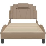  Posteljni okvir z vzglavjem kapučino 80x200 cm umetno usnje, (21086514) | Shoptok.si