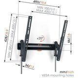 Vogels TVM 3415 Crna stropna nosac za TV | shoptok.hr
