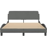  Okvir za krevet Dover tamnosivi 140 x 190 cm od tkanine | Eponuda.com