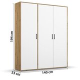 Modern Living Omara S Klasičnimi Vrati Voyager, Barva Hrasta, Bela | Shoptok.si