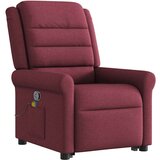 vidaXL Masažni naslonjač na podizanje od tkanine crvena boja vina | shoptok.hr