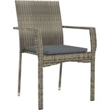  5-dijelni vrtni blagovaonski set crno-sivi od poliratana | shoptok.hr