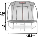  Profilirani vrtni trampolin Neo-Sport 8 ft / 252 cm s unutarnjom zaštitnom mrežom | shoptok.hr