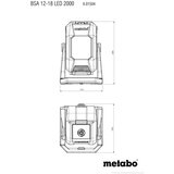 Metabo BSA 12-18 LED 2000 Baterijska za svetilka gradbišca Max. svetilnost: lm 2000 | Shoptok.si
