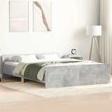  Okvir kreveta s uzglavljem i podnožjem boja betona 150x200 cm | shoptok.hr