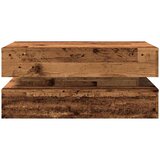  Stolić za kavu s LED svjetlima boja starog drva 90 x 50 x 40 cm | shoptok.hr