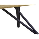 Modern Living klubska miza turin, videz hrasta, črna | Shoptok.si