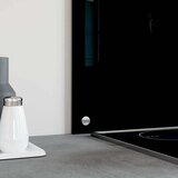  Kuhinjske zaštite od prskanja 2 kom crne 80 x 60 cm staklene | shoptok.hr