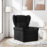 vidaXL Naslanjač iz črnega blaga | Shoptok.si