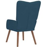  Stolica za opuštanje plava baršunasta | shoptok.hr