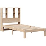 vidaXL Knjižna postelja brez vzmetnice 90x200 cm trdna borovina | Shoptok.si