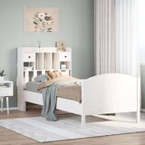 vidaXL Knjižna postelja brez vzmetnice bela 75x190 cm trdna borovina | Shoptok.si