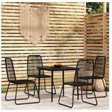  5-dijelni vrtni blagovaonski set crni | shoptok.hr
